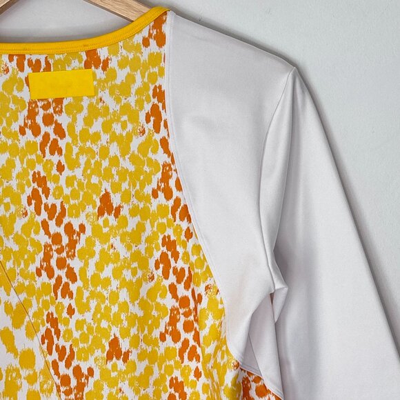 Adidas Stella McCartney Barricade Yellow White Athletic Pullover Shirt Small d5 - Picture 16 of 16